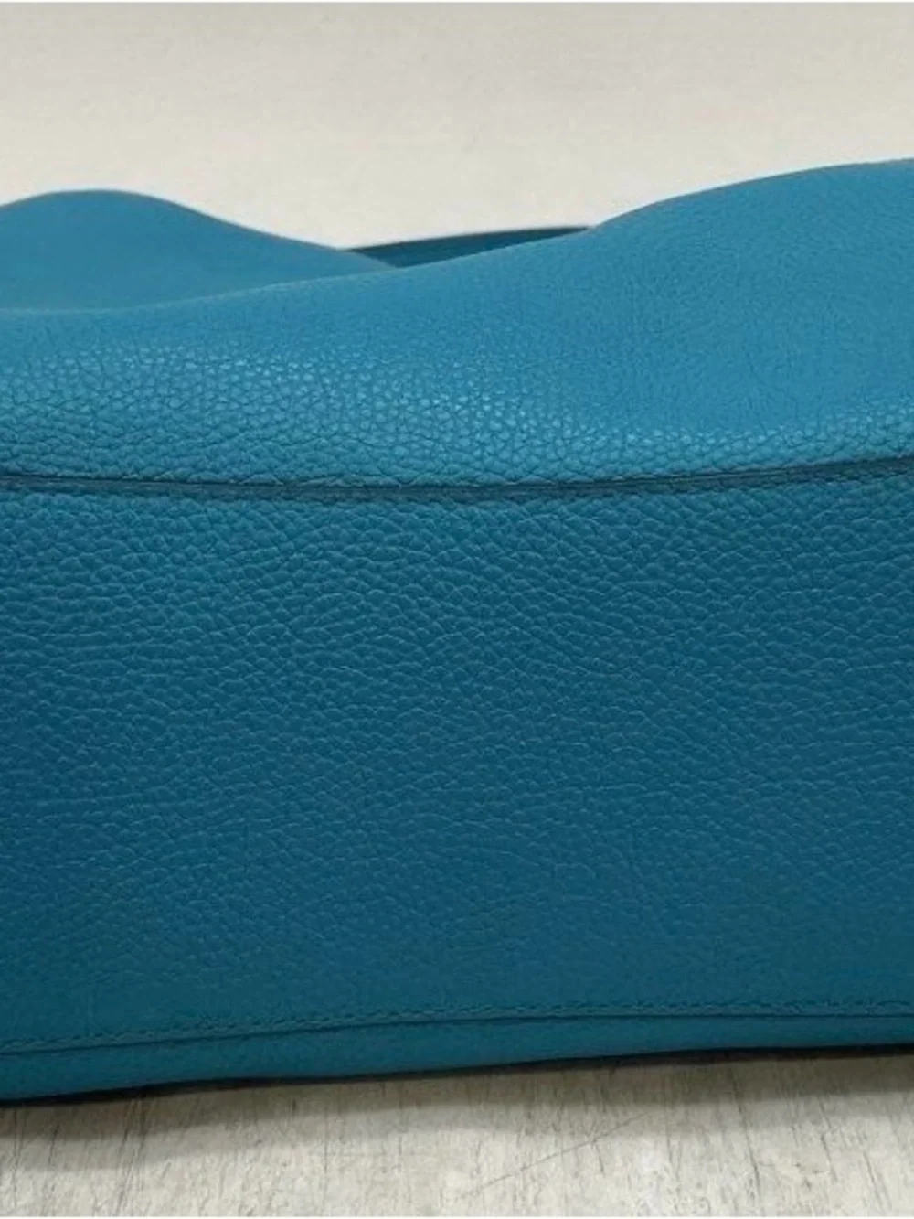 Coach Teal Pebbled Leather Shoulder Bag